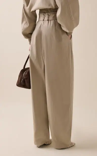 Magda Butrym Hir-Rise Wide-Leg Wool-Blend Pants | Thumbnail 4 Magda Butrym Hir-Rise Wide-Leg Wool-Blend Pants | Thumbnail 4