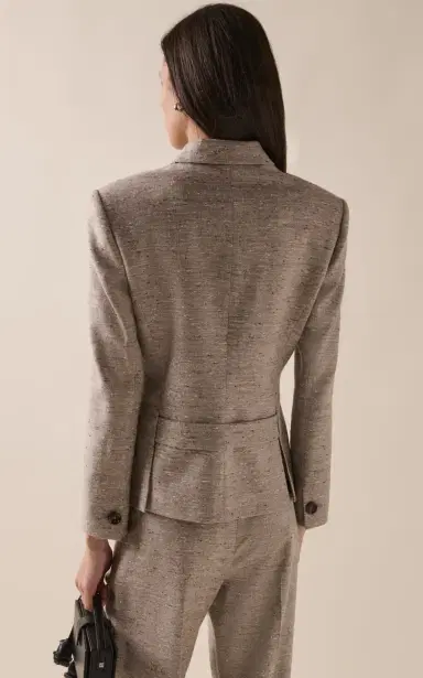 Magda Butrym Silk-Blend Single-Breasted Jacket | Thumbnail 4 Magda Butrym Silk-Blend Single-Breasted Jacket | Thumbnail 4