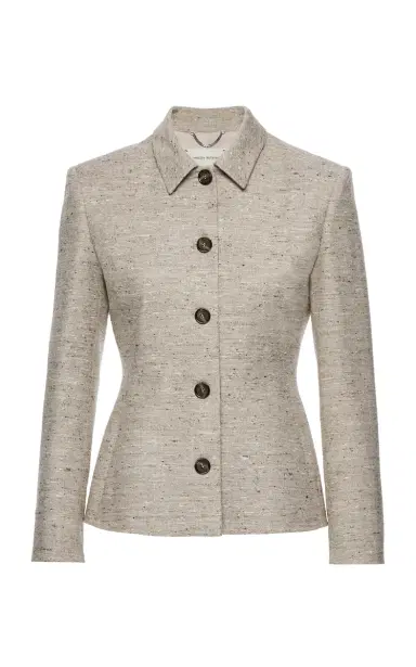 Magda Butrym Silk-Blend Single-Breasted Jacket | Thumbnail 1 Magda Butrym Silk-Blend Single-Breasted Jacket | Thumbnail 1
