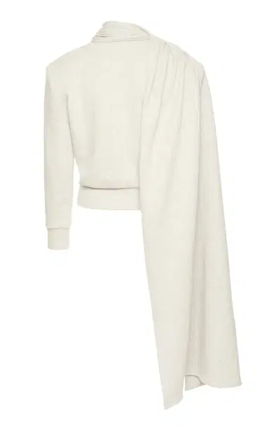 Magda Butrym Scarf-Detailed Jersey Sweatshirt | Thumbnail 6 Magda Butrym Scarf-Detailed Jersey Sweatshirt | Thumbnail 6