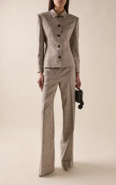 Magda Butrym Silk-Blend Flared Pants | Thumbnail 2 Magda Butrym Silk-Blend Flared Pants | Thumbnail 2