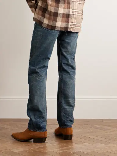 RRL Straight-Leg Distressed Selvedge Jeans - Men | Thumbnail 3 RRL Straight-Leg Distressed Selvedge Jeans - Men | Thumbnail 3