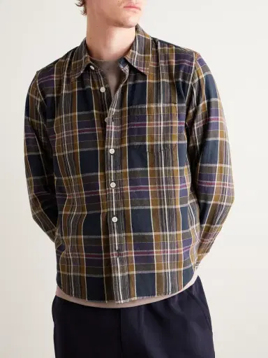 Corridor Tea Tree Checked Cotton Shirt - Men | Thumbnail 3 Corridor Tea Tree Checked Cotton Shirt - Men | Thumbnail 3