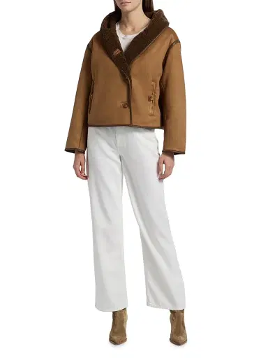 dh New York Women's Madylen Faux Sherpa Jacket - Camel Combo | Thumbnail 2 dh New York Women's Madylen Faux Sherpa Jacket - Camel Combo | Thumbnail 2