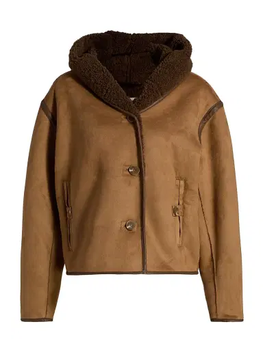 dh New York Women's Madylen Faux Sherpa Jacket - Camel Combo | Thumbnail 1 dh New York Women's Madylen Faux Sherpa Jacket - Camel Combo | Thumbnail 1