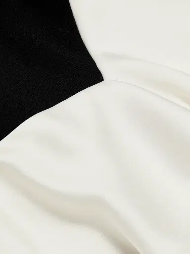 SIMKHAI Women's Ornella Ruffle-Trim Colorblocked Midi-Dress - Black Multi | Thumbnail 7 SIMKHAI Women's Ornella Ruffle-Trim Colorblocked Midi-Dress - Black Multi | Thumbnail 7