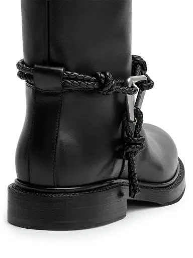 Bottega Veneta Women's James Leather Boots - Black | Thumbnail 4 Bottega Veneta Women's James Leather Boots - Black | Thumbnail 4