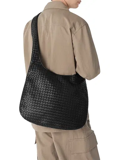 Bottega Veneta Men's Large Intrecciato Leather Crossbody Bag | Thumbnail 2 Bottega Veneta Men's Large Intrecciato Leather Crossbody Bag | Thumbnail 2