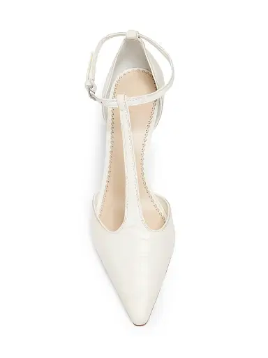 Cinq à Sept Women's Clara Croco 85MM Leather T-Strap Pumps - | Thumbnail 4 Cinq à Sept Women's Clara Croco 85MM Leather T-Strap Pumps - | Thumbnail 4