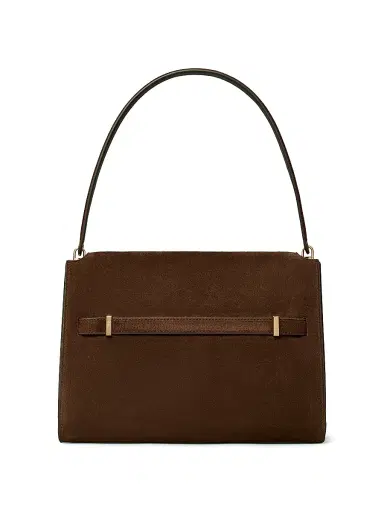 Tory Burch Women's Lee Radziwill Large Suede Shoulder Bag - Dark Cocoa | Thumbnail 5 Tory Burch Women's Lee Radziwill Large Suede Shoulder Bag - Dark Cocoa | Thumbnail 5