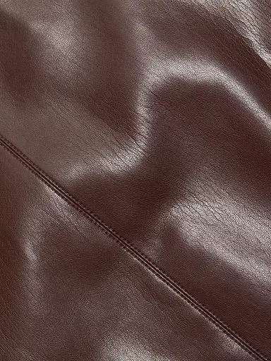 ALICE + OLIVIA Women's Lena Vegan Leather Minidress - Dark Chocolate | Thumbnail 7 ALICE + OLIVIA Women's Lena Vegan Leather Minidress - Dark Chocolate | Thumbnail 7