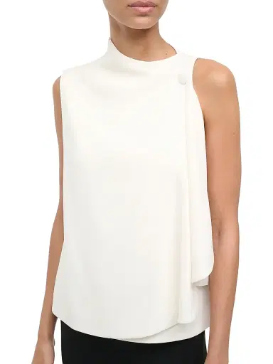 STAUD Women's Sierra Draped Stretch-Silk Sleeveless Top - | Thumbnail 6 STAUD Women's Sierra Draped Stretch-Silk Sleeveless Top - | Thumbnail 6