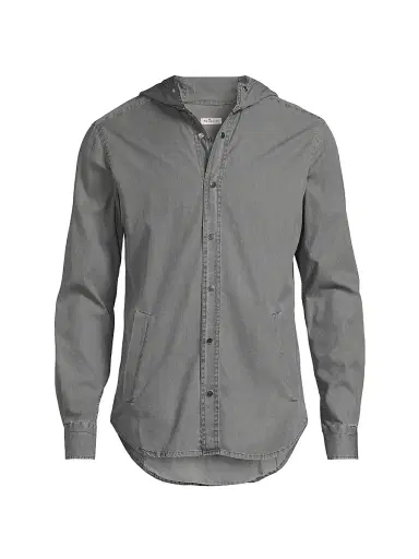 Kiton Men's Mariano Hooded Chambray Shirt | Thumbnail 1 Kiton Men's Mariano Hooded Chambray Shirt | Thumbnail 1