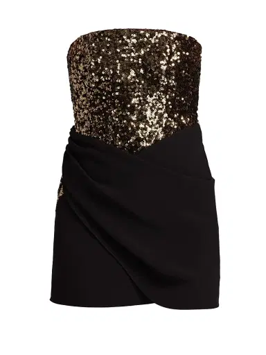 BCBGMAXAZRIA Women's Sequined Crepe Strapless Minidress | Thumbnail 1 BCBGMAXAZRIA Women's Sequined Crepe Strapless Minidress | Thumbnail 1