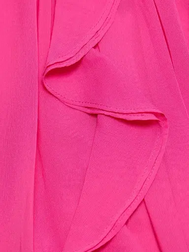 BCBGMAXAZRIA Women's Ruffled Chiffon Halterneck Gown - Fuchsia Purple | Thumbnail 7 BCBGMAXAZRIA Women's Ruffled Chiffon Halterneck Gown - Fuchsia Purple | Thumbnail 7