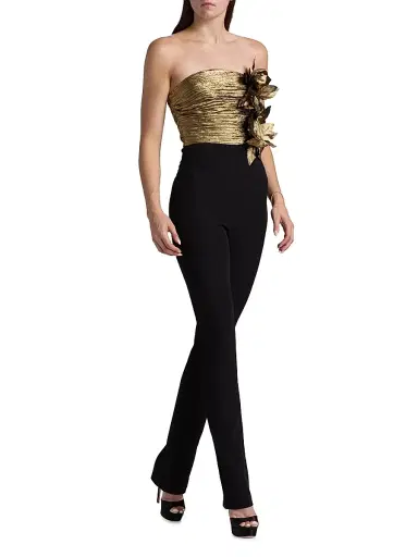 BCBGMAXAZRIA Women's Ruched Strapless Jumpsuit | Thumbnail 2 BCBGMAXAZRIA Women's Ruched Strapless Jumpsuit | Thumbnail 2