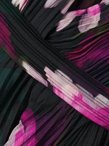 Ungaro Women's Vera Floral Pleated Maxi Dress - Black Multi | Thumbnail 6 Ungaro Women's Vera Floral Pleated Maxi Dress - Black Multi | Thumbnail 6