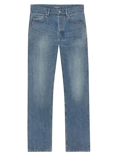 Saint Laurent Men's Mick Long Jeans in Denim - Norvegian Blue | Thumbnail 1 Saint Laurent Men's Mick Long Jeans in Denim - Norvegian Blue | Thumbnail 1