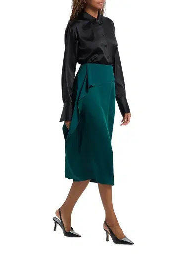 Erdem Women's Tempest Draped A-Line Midi-Skirt - Tempest | Thumbnail 2 Erdem Women's Tempest Draped A-Line Midi-Skirt - Tempest | Thumbnail 2