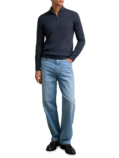 Reiss Men's Blackhall Quarter-Zip Wool Sweater - Midnight Navy - Size XXL | Thumbnail 2 Reiss Men's Blackhall Quarter-Zip Wool Sweater - Midnight Navy - Size XXL | Thumbnail 2