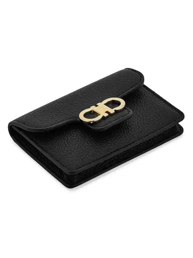 Ferragamo Women's Gancini Leather Key Holder - Nero Flame Red | Thumbnail 3 Ferragamo Women's Gancini Leather Key Holder - Nero Flame Red | Thumbnail 3