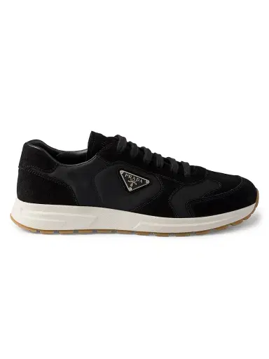 Prada Prax Suede and Re Nylon Sneakers - Black - Size 10.5 | Thumbnail 1 Prada Prax Suede and Re Nylon Sneakers - Black - Size 10.5 | Thumbnail 1