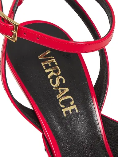Versace Women's 85MM Patent Leather Medusa Pumps - Red Gold | Thumbnail 6 Versace Women's 85MM Patent Leather Medusa Pumps - Red Gold | Thumbnail 6