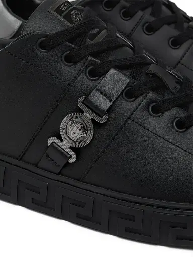Versace Men's Medusa Low-Top Sneakers - Black Anthracite Ruthenium | Thumbnail 3 Versace Men's Medusa Low-Top Sneakers - Black Anthracite Ruthenium | Thumbnail 3