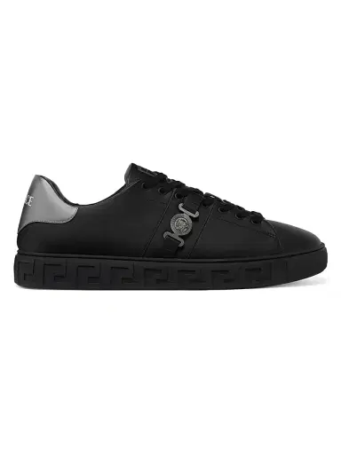 Versace Men's Medusa Low-Top Sneakers - Black Anthracite Ruthenium | Thumbnail 1 Versace Men's Medusa Low-Top Sneakers - Black Anthracite Ruthenium | Thumbnail 1