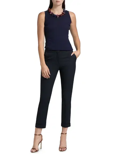 Etro Women's Milano Jersey Slim Pants - Blue Carissimo | Thumbnail 2 Etro Women's Milano Jersey Slim Pants - Blue Carissimo | Thumbnail 2