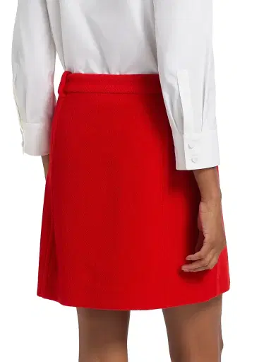Jil Sander Women's Yorkshire Chevron Wool Miniskirt - Strawberry | Thumbnail 5 Jil Sander Women's Yorkshire Chevron Wool Miniskirt - Strawberry | Thumbnail 5