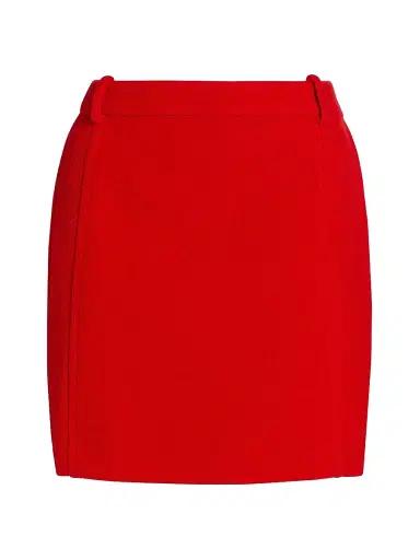 Jil Sander Women's Yorkshire Chevron Wool Miniskirt - Strawberry | Thumbnail 1 Jil Sander Women's Yorkshire Chevron Wool Miniskirt - Strawberry | Thumbnail 1
