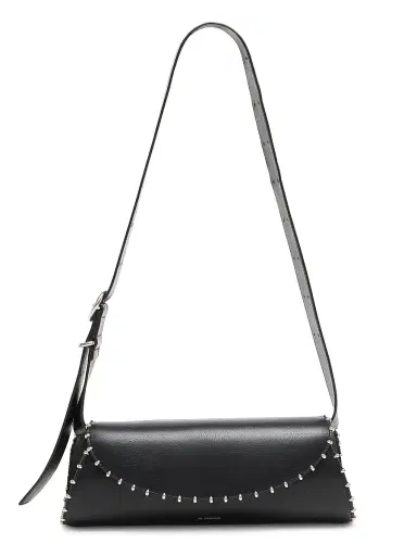 Jil Sander Women's Cannolo Studded Leather Shoulder Bag - Black | Thumbnail 1 Jil Sander Women's Cannolo Studded Leather Shoulder Bag - Black | Thumbnail 1