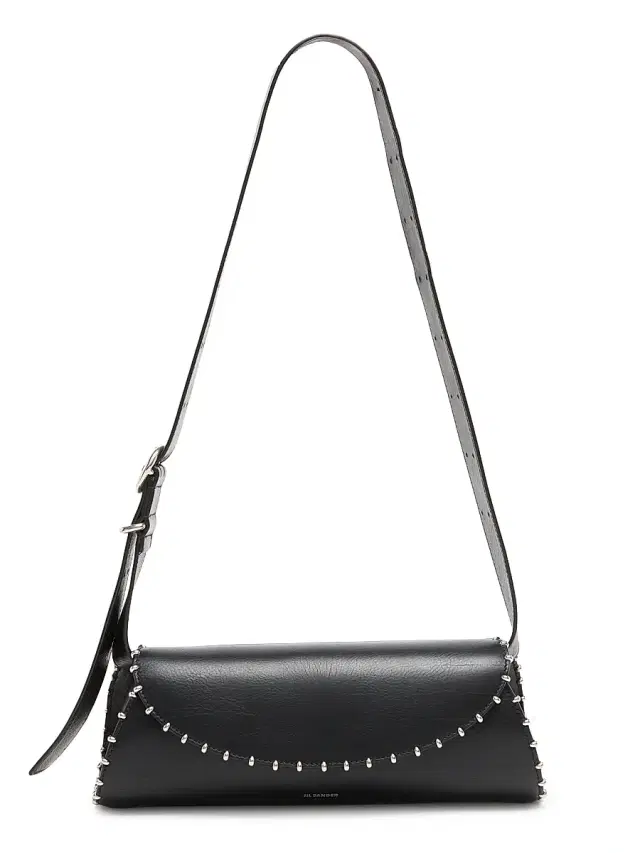 Jil Sander Women's Cannolo Studded Leather Shoulder Bag - Black