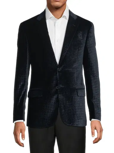Emporio Armani Men's Velvet Dinner Jacket - Navy | Thumbnail 3 Emporio Armani Men's Velvet Dinner Jacket - Navy | Thumbnail 3