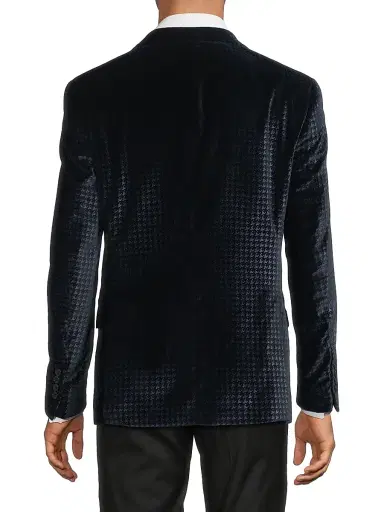 Emporio Armani Men's Velvet Dinner Jacket - Navy | Thumbnail 5 Emporio Armani Men's Velvet Dinner Jacket - Navy | Thumbnail 5