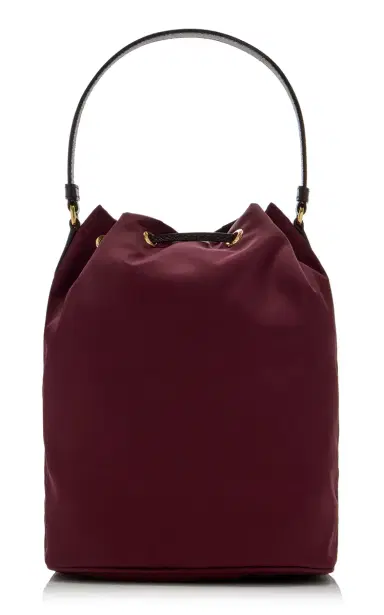 Prada Duet Re-Nylon Bucket Bag - Burgundy - OS | Thumbnail 12 Prada Duet Re-Nylon Bucket Bag - Burgundy - OS | Thumbnail 12