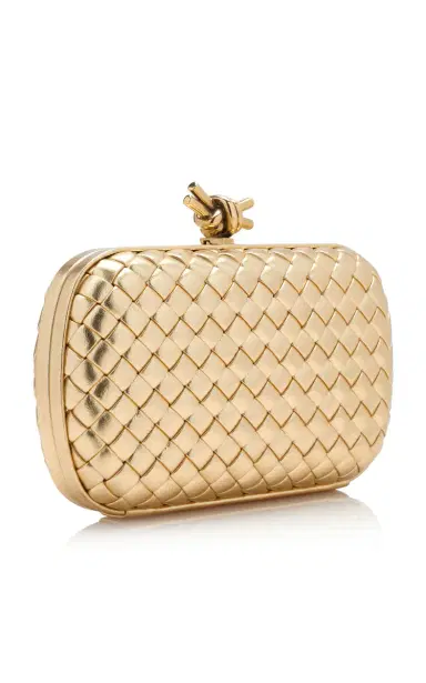 Bottega Veneta Knot Intrecciato Metallic-Leather Minaudiere | Thumbnail 3 Bottega Veneta Knot Intrecciato Metallic-Leather Minaudiere | Thumbnail 3