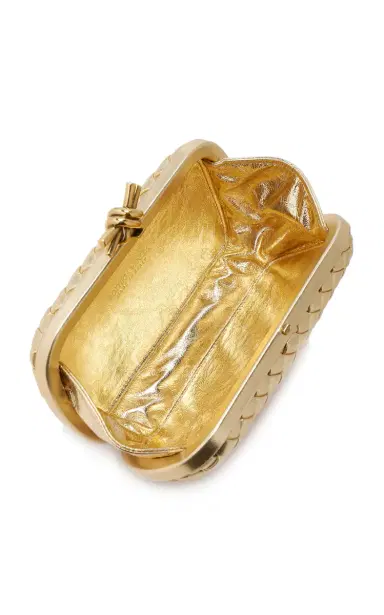 Bottega Veneta Knot Intrecciato Metallic-Leather Minaudiere | Thumbnail 5 Bottega Veneta Knot Intrecciato Metallic-Leather Minaudiere | Thumbnail 5
