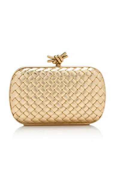 Bottega Veneta Knot Intrecciato Metallic-Leather Minaudiere | Thumbnail 8 Bottega Veneta Knot Intrecciato Metallic-Leather Minaudiere | Thumbnail 8