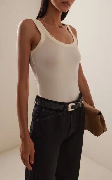 Lemaire Ribbed Cotton Tank Top | Thumbnail 2 Lemaire Ribbed Cotton Tank Top | Thumbnail 2