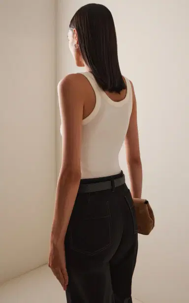 Lemaire Ribbed Cotton Tank Top | Thumbnail 4 Lemaire Ribbed Cotton Tank Top | Thumbnail 4