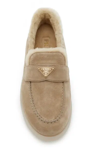 Prada Saint Tropez Shearling Loafers | Thumbnail 3 Prada Saint Tropez Shearling Loafers | Thumbnail 3