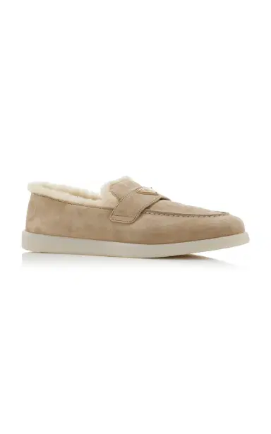 Prada Saint Tropez Shearling Loafers | Thumbnail 4 Prada Saint Tropez Shearling Loafers | Thumbnail 4