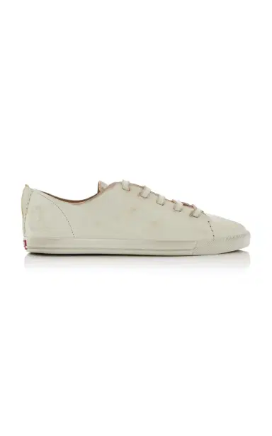 Prada Antiqued Leather Sneakers | Thumbnail 1 Prada Antiqued Leather Sneakers | Thumbnail 1