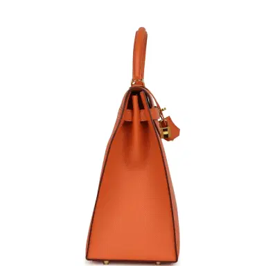 HERMÈS Pre-owned Hermes Kelly Sellier 35 Mango Epsom Gold Hardware | Thumbnail 3 HERMÈS Pre-owned Hermes Kelly Sellier 35 Mango Epsom Gold Hardware | Thumbnail 3