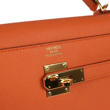 HERMÈS Pre-owned Hermes Kelly Sellier 35 Mango Epsom Gold Hardware | Thumbnail 7 HERMÈS Pre-owned Hermes Kelly Sellier 35 Mango Epsom Gold Hardware | Thumbnail 7
