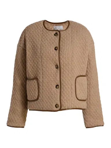 dh New York Women's Loup Knit Sweater Jacket - Oatmeal Combo | Thumbnail 1 dh New York Women's Loup Knit Sweater Jacket - Oatmeal Combo | Thumbnail 1