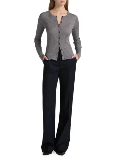 A.L.C. Women's Fisher Wool Cardigan - Medium Heather Grey - Size XL | Thumbnail 2 A.L.C. Women's Fisher Wool Cardigan - Medium Heather Grey - Size XL | Thumbnail 2