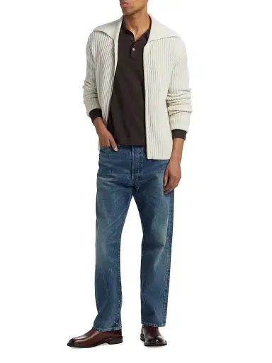Simkhai Men's Geoff Stretch-Cashmere Full-Zip Jacket | Thumbnail 2 Simkhai Men's Geoff Stretch-Cashmere Full-Zip Jacket | Thumbnail 2
